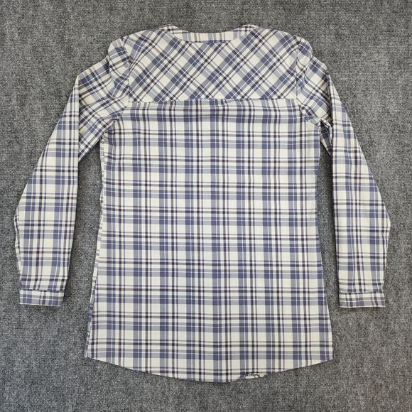 Orvis Shirt Womens 4 Plaid Long Sleeve 1/2 Button Up Top Casual Pockets Outdoor - Picture 3 of 14